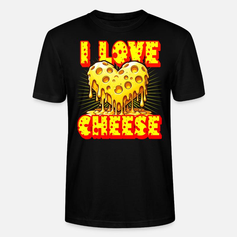 Ich liebe Käse - Stanley/Stella Unisex Bio-T-Shirt CRAFTER - Schwarz