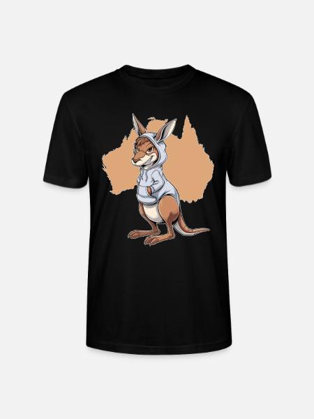 Kangaroo Kangaroo exotic animals Australia - Stanley/Stella CRAFTER Unisex Organic T-Shirt - black