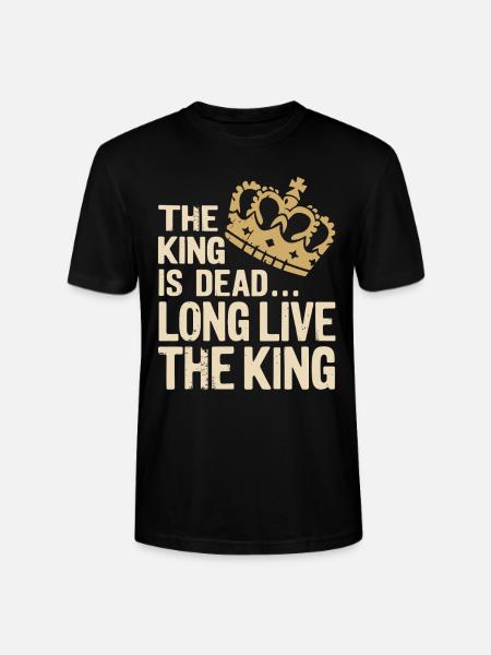 Kongen er død længe leve kongen Citat Ordsprog - Stanley Stella CRAFTER unisex økologisk-T-shirt - sort