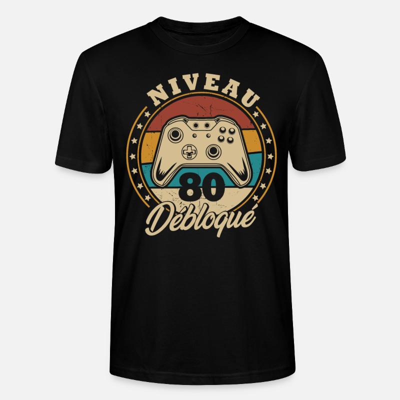 Niveau 80 débloque - T-shirt bio CRAFTER Stanley Stella Unisexe - noir