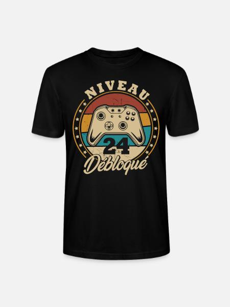 Niveau 24 débloque - T-shirt bio CRAFTER Stanley Stella Unisexe - noir