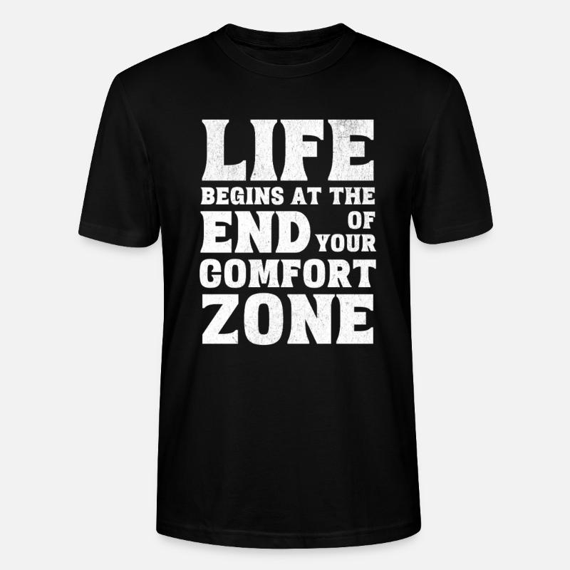 Komfortzone Statement Motivation Leben - Stanley/Stella Unisex Bio-T-Shirt CRAFTER - Schwarz