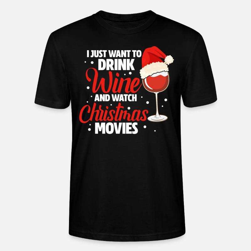 Wein Weihnachten - Stanley/Stella Unisex Bio-T-Shirt CRAFTER - Schwarz