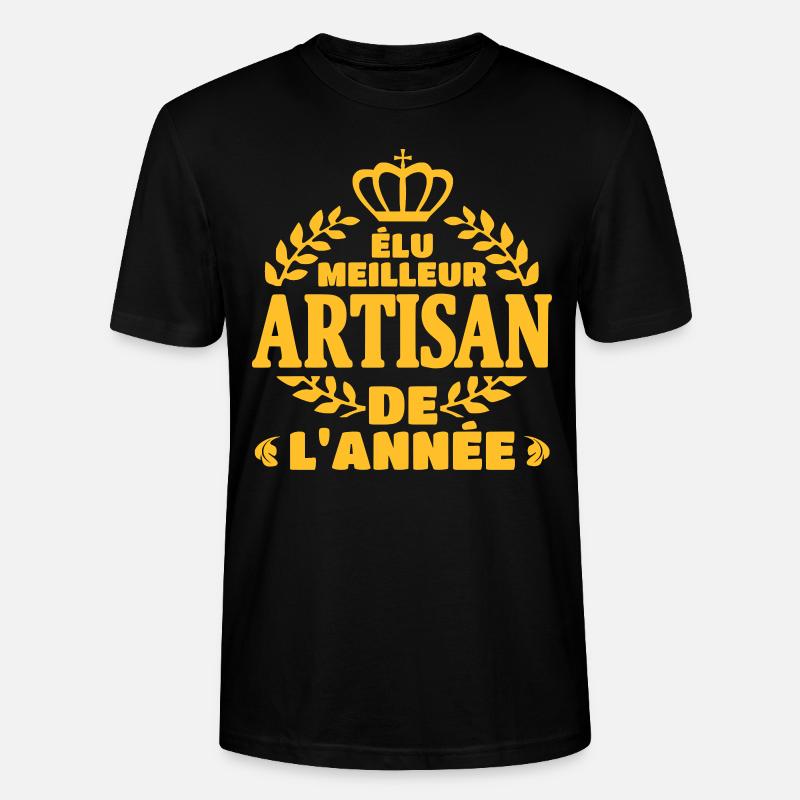 Elu meilleur artisan - T-shirt bio CRAFTER Stanley Stella Unisexe - noir