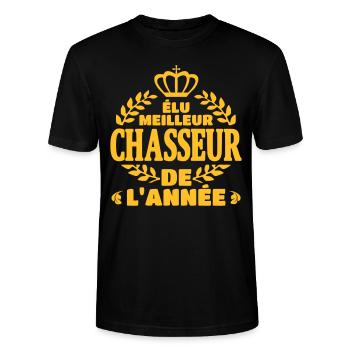 Elu meilleur chasseur - T-shirt bio CRAFTER Stanley Stella Unisexe - noir - Devant - Alina (178cm) & Michal (187cm)