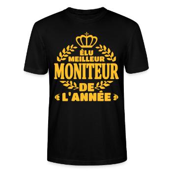 Elu meilleur moniteur - T-shirt bio CRAFTER Stanley Stella Unisexe - noir - Devant - Alina (178cm) & Michal (187cm)