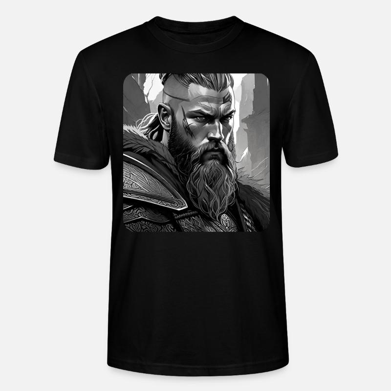 Stolzer Wikinger Krieger Germanen - Stanley/Stella Unisex Bio-T-Shirt CRAFTER - Schwarz