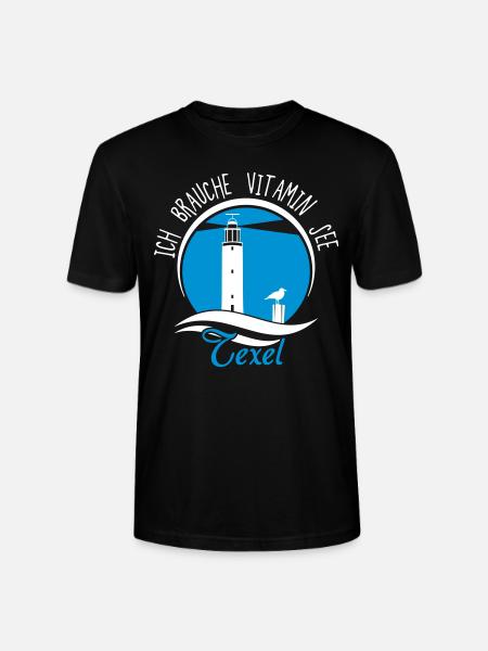 Vitamin See Texel_Leuchtt - Stanley/Stella Unisex Bio-T-Shirt CRAFTER - Schwarz