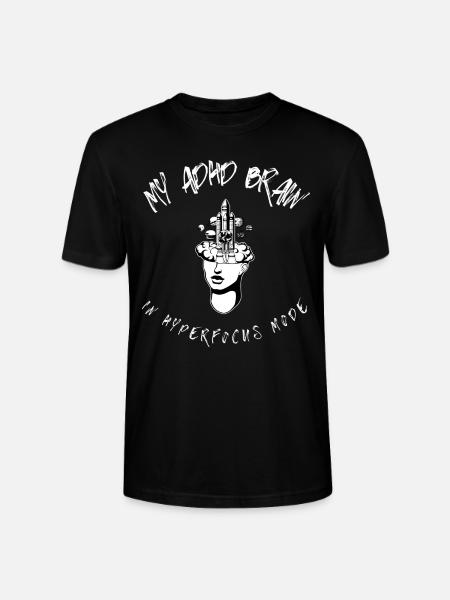 ADHS-Gehirn im Hyperfokus-Modus lustiger Tech-Nerd - Stanley/Stella Unisex Bio-T-Shirt CRAFTER - Schwarz