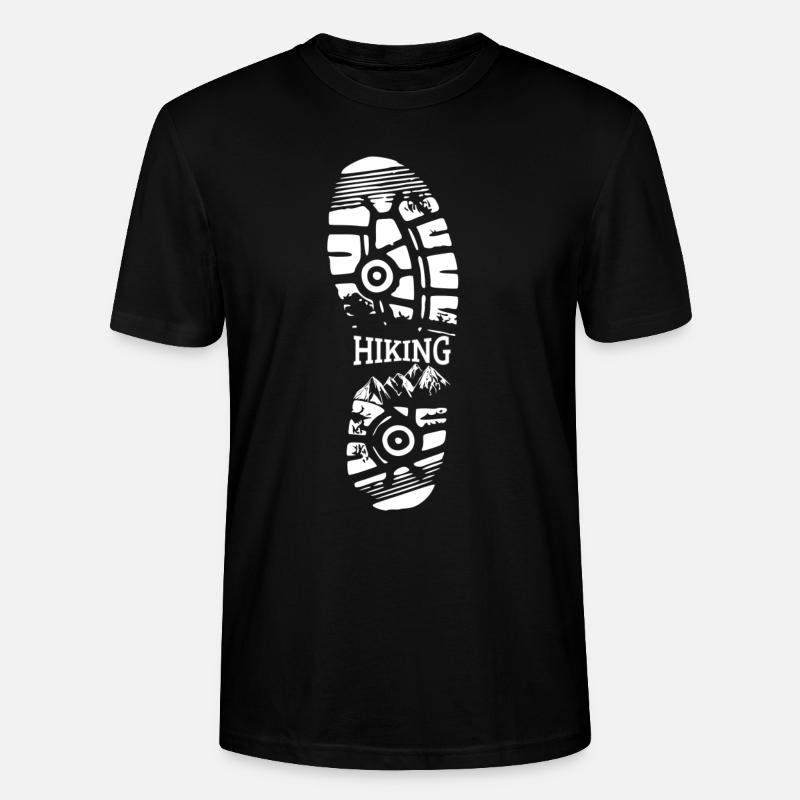 Hiking Boot Wanderschuh des Wanderer - Stanley/Stella Unisex Bio-T-Shirt CRAFTER - Schwarz