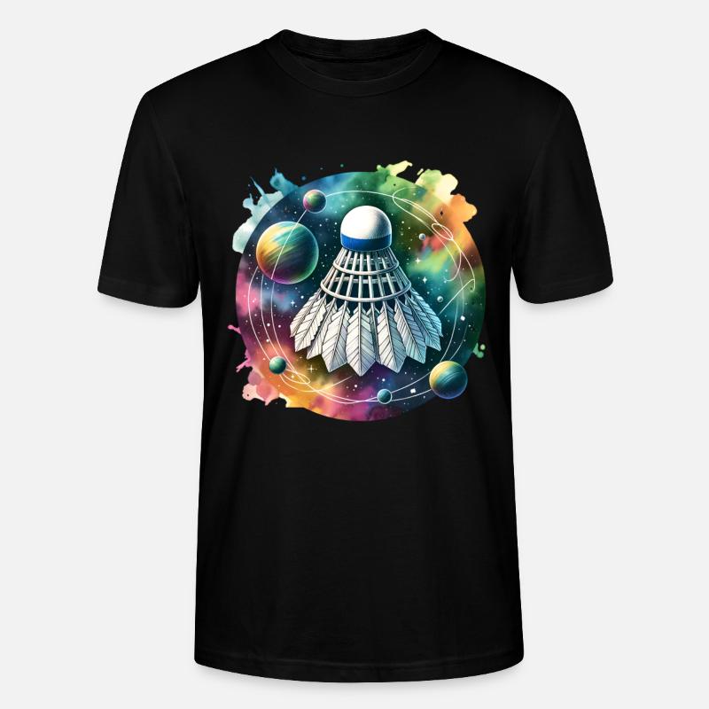 Design de badminton cool - T-shirt bio CRAFTER Stanley Stella Unisexe - noir