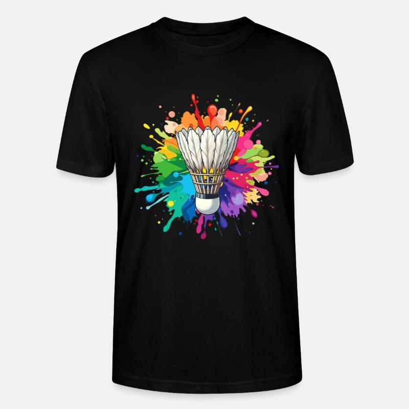 Design de badminton cool - T-shirt bio CRAFTER Stanley Stella Unisexe - noir