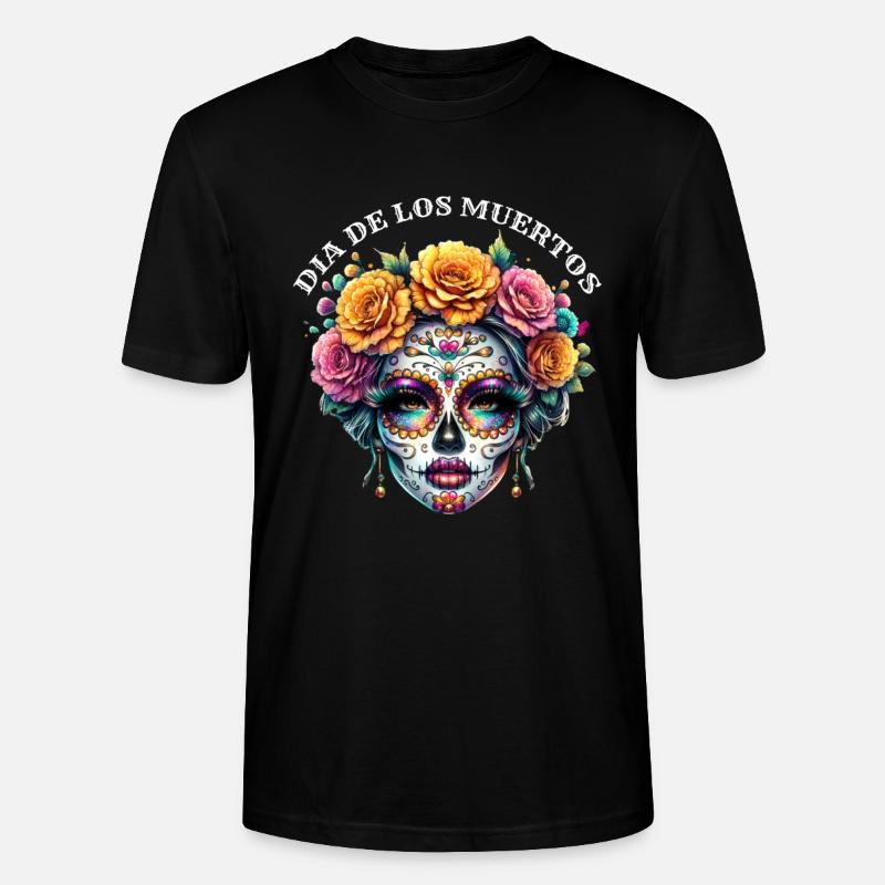 Dia-de-los-muertos-carnival-halloween art - T-shirt bio CRAFTER Stanley Stella Unisexe - noir
