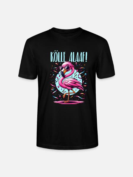Kölle Alaaf Flamingo Party Vibes - Stanley/Stella CRAFTER Unisex Organic T-Shirt - black