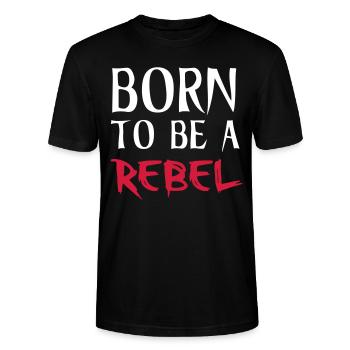 Rebel - T-shirt bio CRAFTER Stanley Stella Unisexe - noir - Devant - Alina (178cm) & Michal (187cm)
