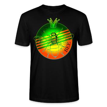queen bee - Queen Bee & Crown - Stanley/Stella CRAFTER Unisex Organic T-Shirt - black - Front - Alina (178cm) & Michal (187cm)