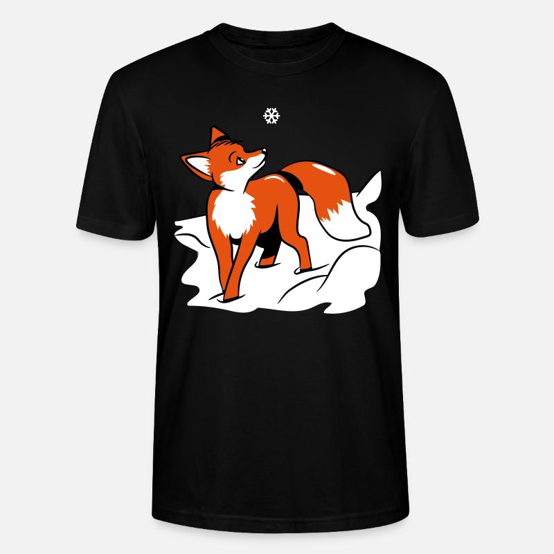 Fuchs flocon de neige douce - T-shirt bio CRAFTER Stanley Stella Unisexe - noir