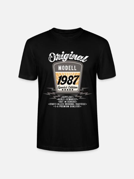 Modell 1987 - Stanley/Stella Unisex Bio-T-Shirt CRAFTER - Schwarz