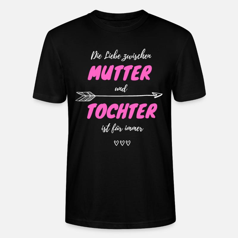 Mutter Tochter Liebe - Stanley/Stella Unisex Bio-T-Shirt CRAFTER - Schwarz