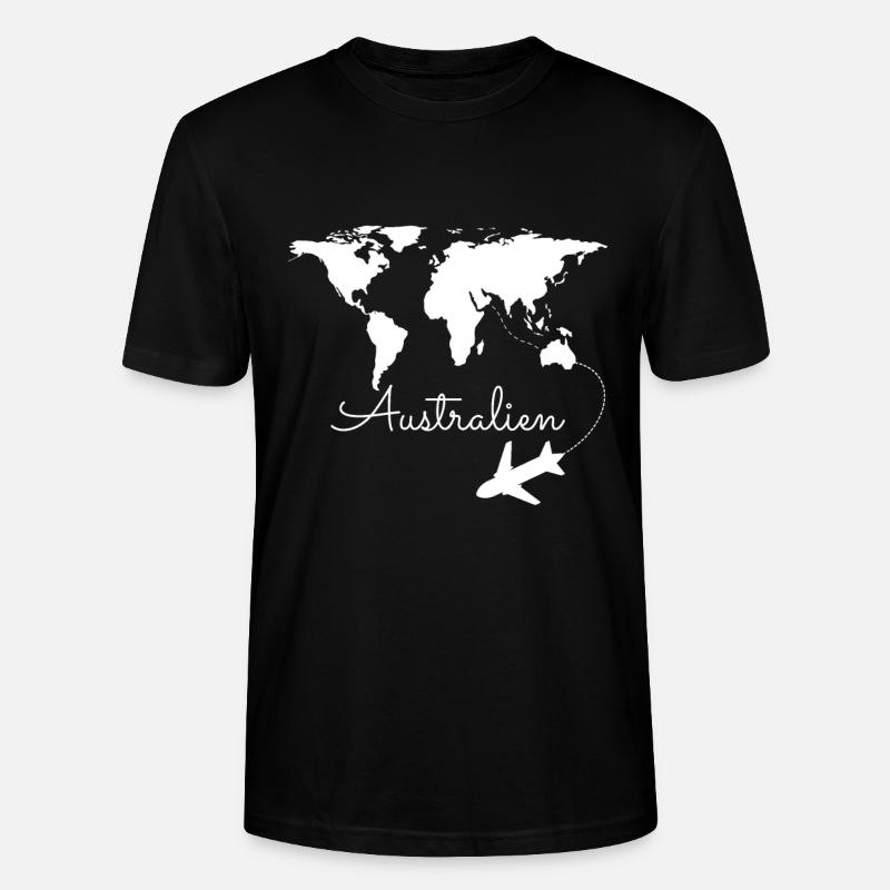 Australien Reisefieber Geschenkidee - Stanley/Stella Unisex Bio-T-Shirt CRAFTER - Schwarz