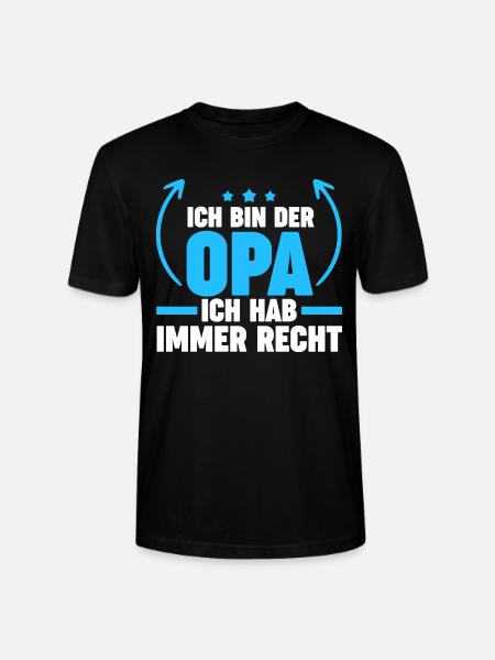 Opa Großvater Großväter Geschenk - Stanley/Stella Unisex Bio-T-Shirt CRAFTER - Schwarz