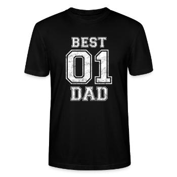 Vaterschaft Vater Papa - Stanley/Stella Unisex Bio-T-Shirt CRAFTER - Schwarz - Vorne - Alina (178cm) & Michal (187cm)