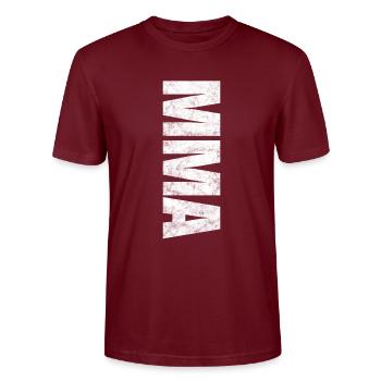 Mixed Martial Arts - Stanley/Stella CRAFTER Unisex Organic T-Shirt - burgundy - Front - Alina (178cm) & Michal (187cm)