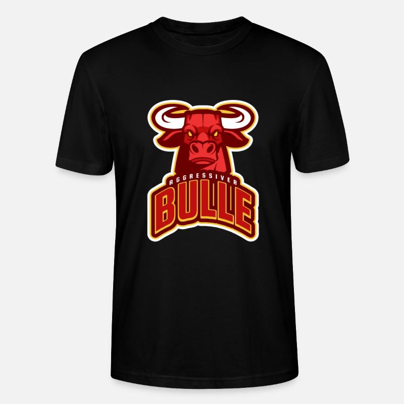 Aggressiver Bulle - Cooles Logo - Stanley/Stella Unisex Bio-T-Shirt CRAFTER - Schwarz