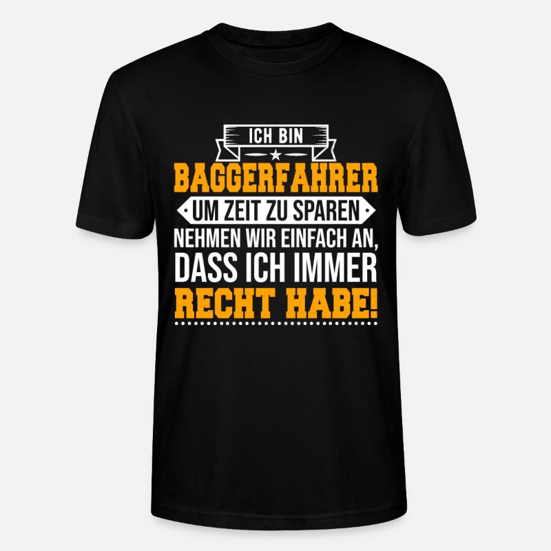 Baggerfahrer - Stanley/Stella Unisex Bio-T-Shirt CRAFTER - Schwarz