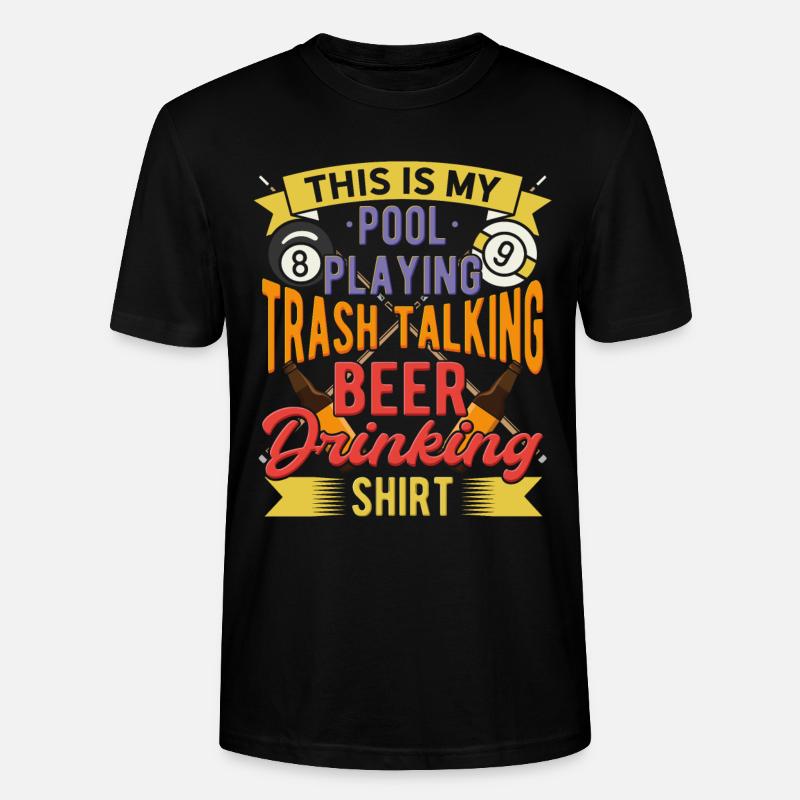 Billard et bière | Pool Billard - T-shirt bio CRAFTER Stanley Stella Unisexe - noir