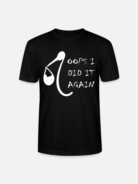 oops i did it again - Stanley/Stella CRAFTER Unisex Organic T-Shirt - black