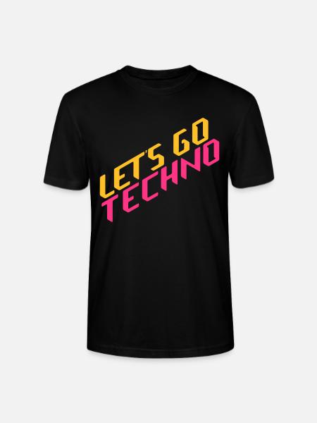 let's go techno - Stanley/Stella CRAFTER Unisex Organic T-Shirt - black