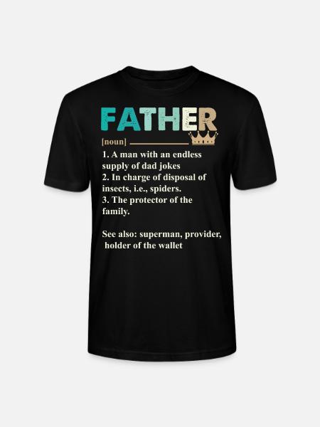 Dad Father Father's Day - Stanley/Stella CRAFTER Unisex Organic T-Shirt - black