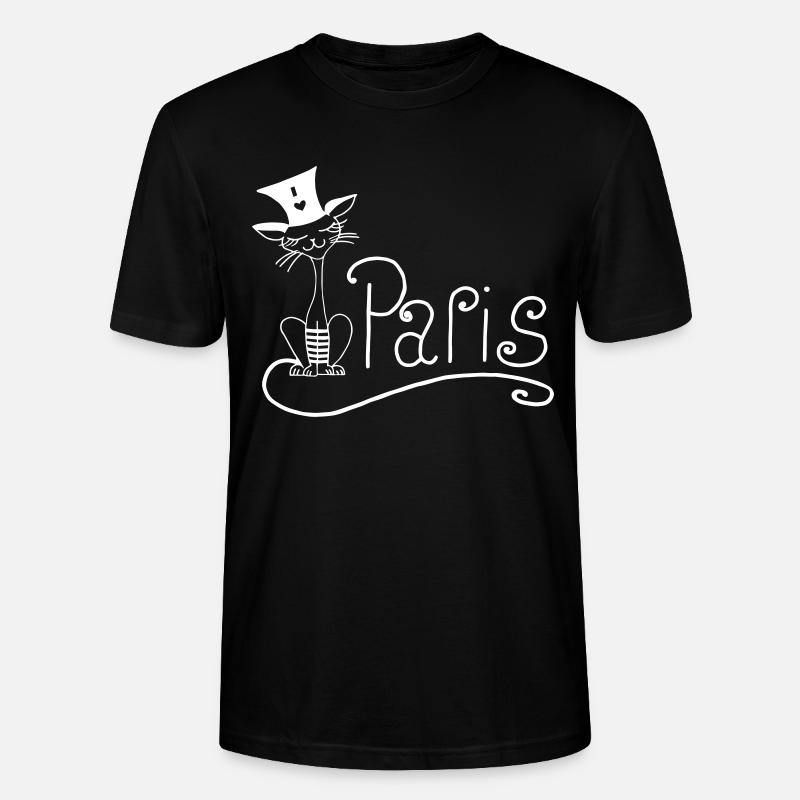 Chat paris - T-shirt bio CRAFTER Stanley Stella Unisexe - noir