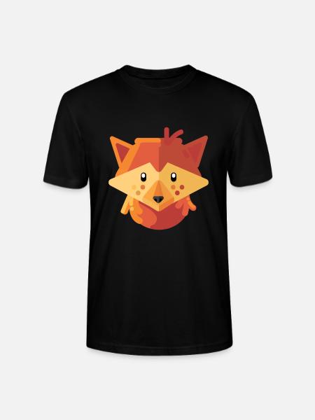 Sweet fox with freckles. Comic gift - Stanley/Stella CRAFTER Unisex Organic T-Shirt - black