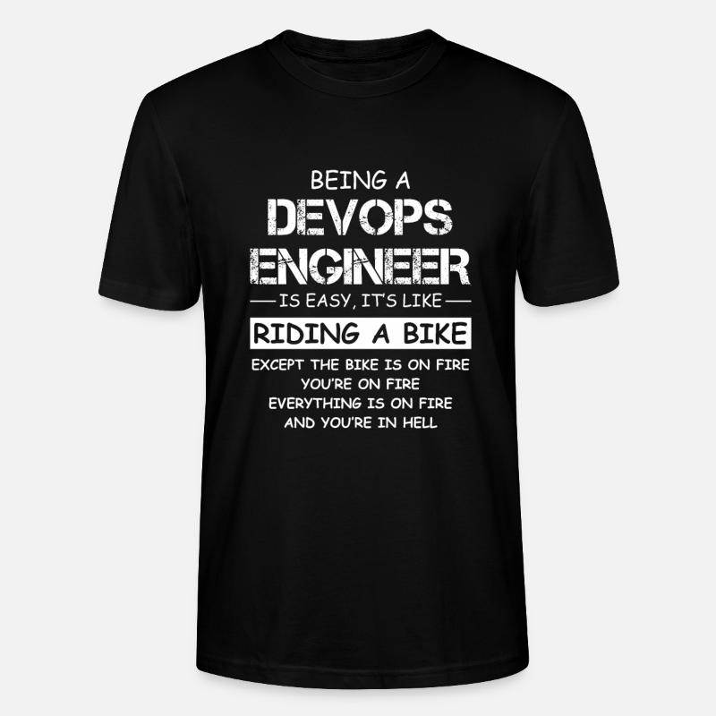 Devis d’ingénieur DevOps Fire Motorcycle - T-shirt bio CRAFTER Stanley Stella Unisexe - noir