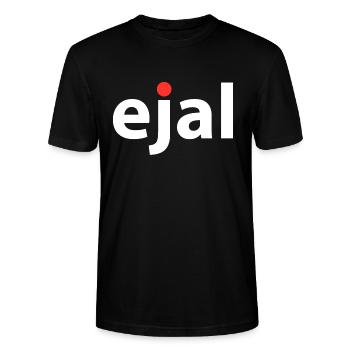 ejal rot - Stanley/Stella Unisex Bio-T-Shirt CRAFTER - Schwarz - Vorne - Alina (178cm) & Michal (187cm)