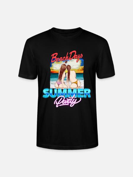 Beach days - Stanley/Stella CRAFTER Unisex Organic T-Shirt - black
