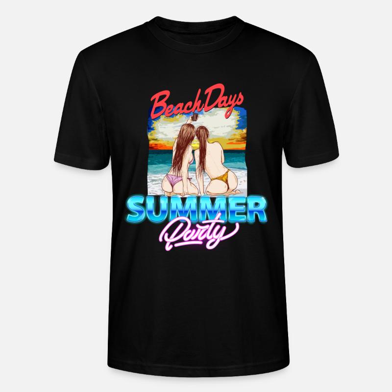 Journées à la plage - T-shirt bio CRAFTER Stanley Stella Unisexe - noir