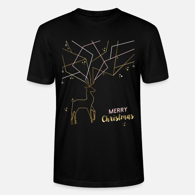 Filigrane de cerf, Joyeux Noël - T-shirt bio CRAFTER Stanley Stella Unisexe - noir
