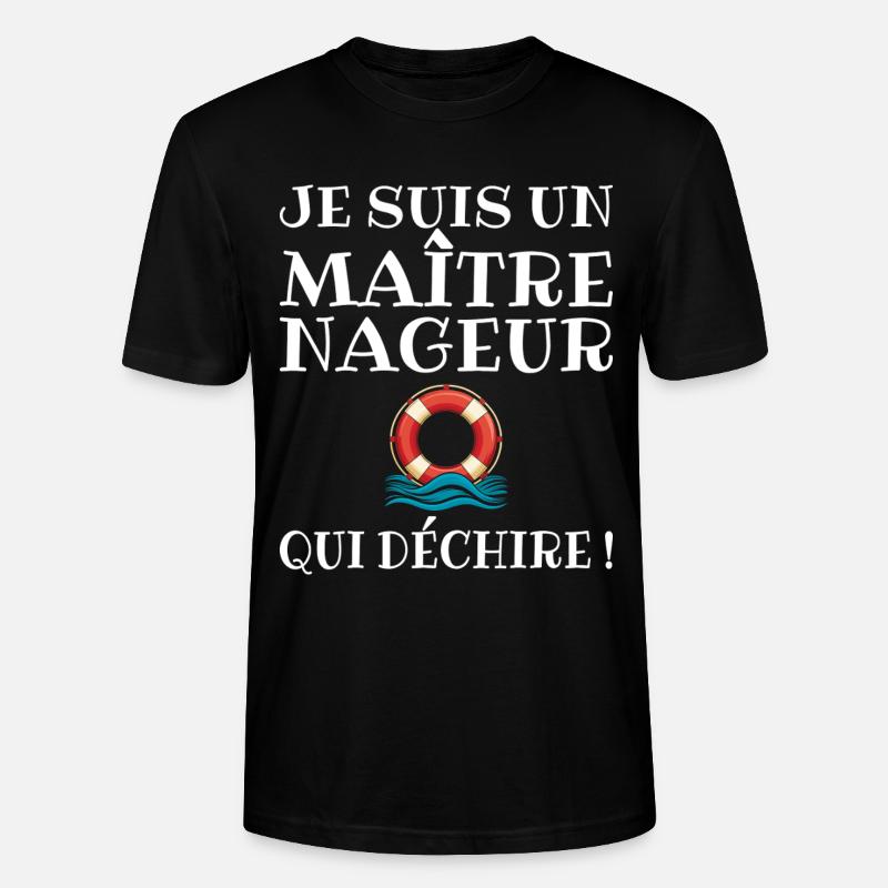 MNS Rettungsschwimmer, der weint - Stanley/Stella Unisex Bio-T-Shirt CRAFTER - Schwarz