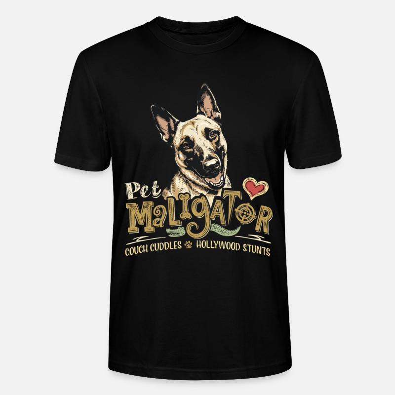 Maligator Belge Petit Chien Trick - T-shirt bio CRAFTER Stanley Stella Unisexe - noir
