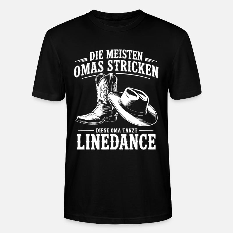 Oma tanzt LineDance - Stanley/Stella Unisex Bio-T-Shirt CRAFTER - Schwarz