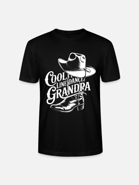 Cool Line Dance Grandpa - Stanley/Stella CRAFTER Unisex Organic T-Shirt - black