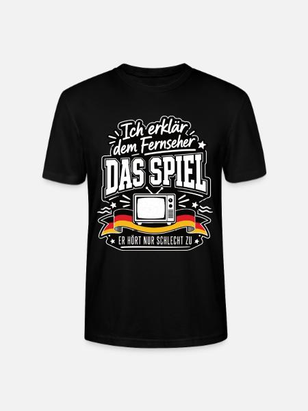 Fernseher braucht heute Coachingpflicht - Stanley/Stella Unisex Bio-T-Shirt CRAFTER - Schwarz
