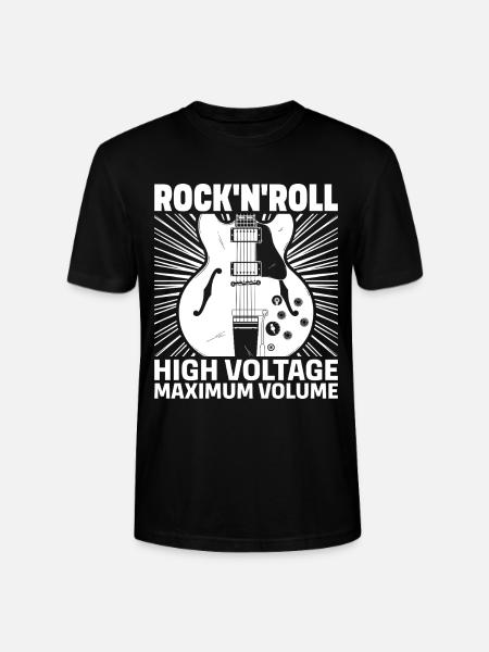 Rock'N'Roll Hochspannungsgitarre - Stanley/Stella Unisex Bio-T-Shirt CRAFTER - Schwarz
