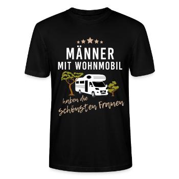 Männer mit Wohnmobil haben die schönsten Frauen - Stanley/Stella Unisex Bio-T-Shirt CRAFTER - Schwarz - Vorne - Alina (178cm) & Michal (187cm)