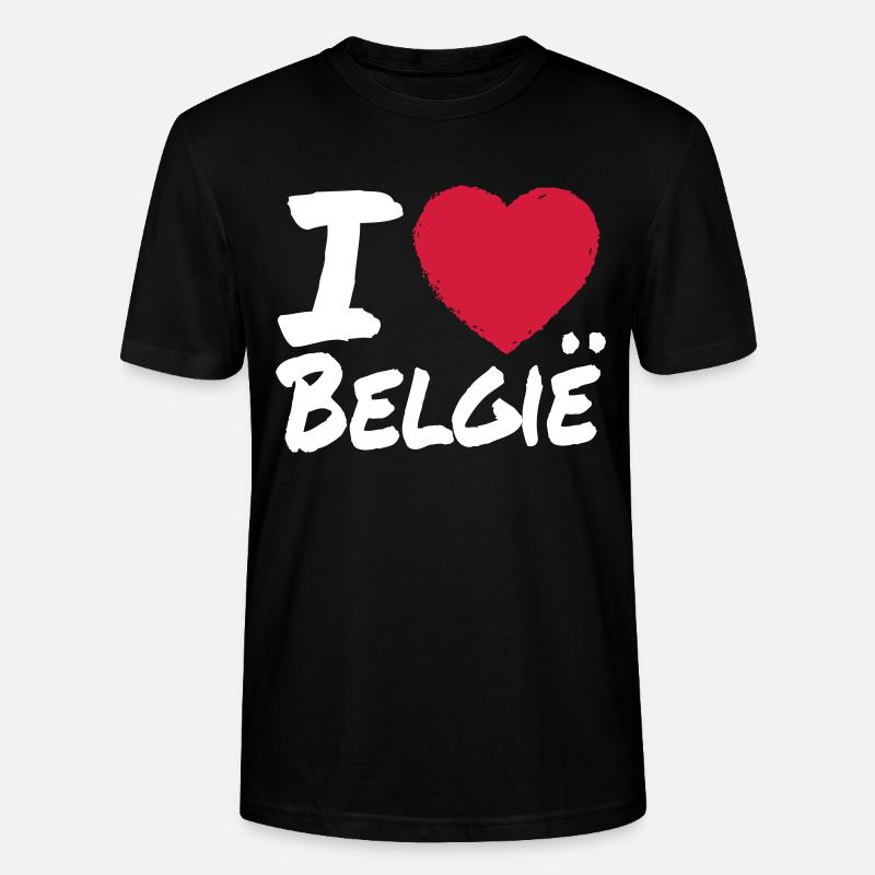I Love Belgie - Stanley/Stella Unisex Bio-T-Shirt CRAFTER - Schwarz