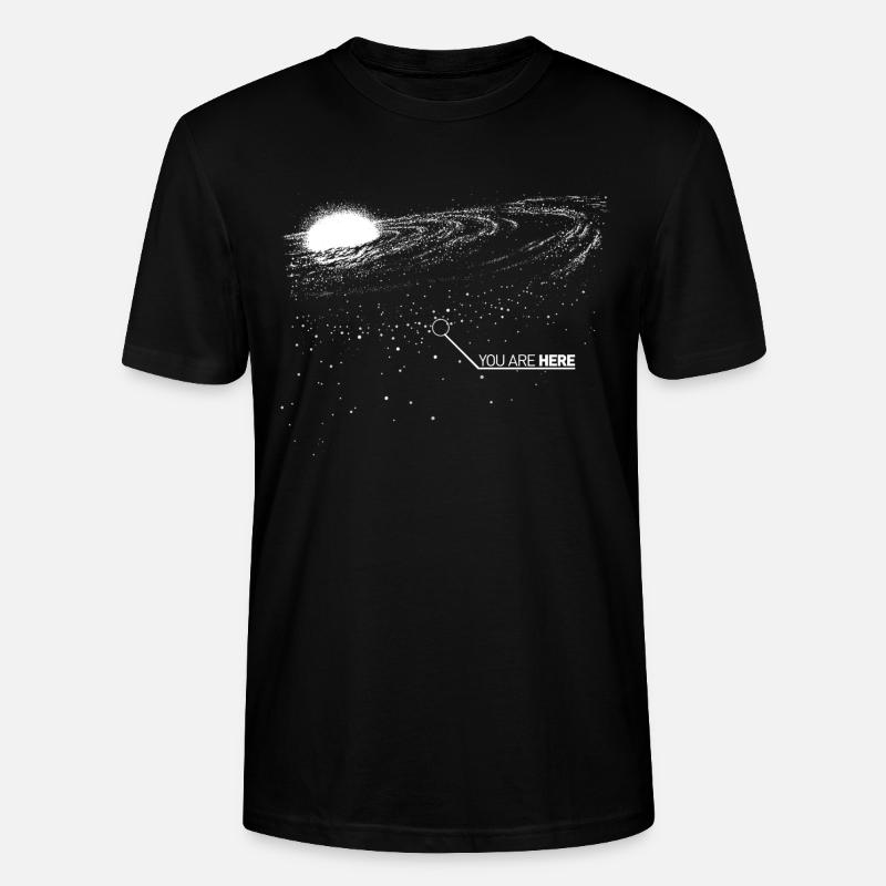 You are here (space galaxy) - Stanley/Stella Unisex Bio-T-Shirt CRAFTER - Schwarz