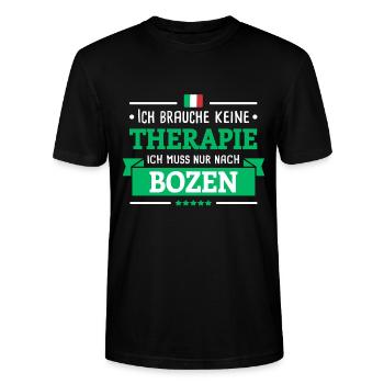 BOZEN THERAPIE BOLZANO ITALIEN URLAUB GESCHENK - Stanley/Stella Unisex Bio-T-Shirt CRAFTER - Schwarz - Vorne - Alina (178cm) & Michal (187cm)